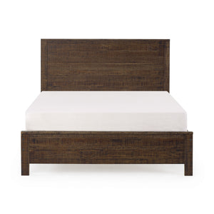 Homeroots Dark Brown Solid Wood Twin Bed Frame Espresso Solid Wood 490286