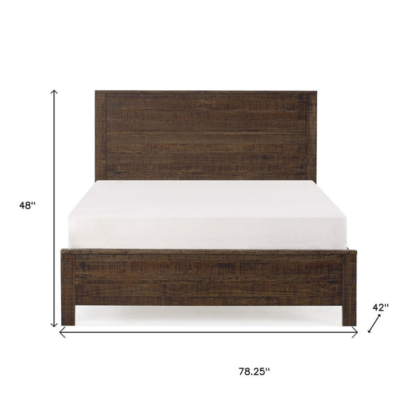 HomeRoots Espresso Solid Pine Twin Bed Frame – Stylish, Sturdy Foundation for Everyday Comfort and Support Espresso 490286