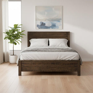 HomeRoots Espresso Solid Pine Twin Bed Frame – Stylish, Sturdy Foundation for Everyday Comfort and Support Espresso 490286