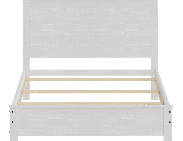 Homeroots White Solid Wood Twin Bed Frame  Solid Wood 490287