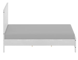 Homeroots White Solid Wood Twin Bed Frame  Solid Wood 490287