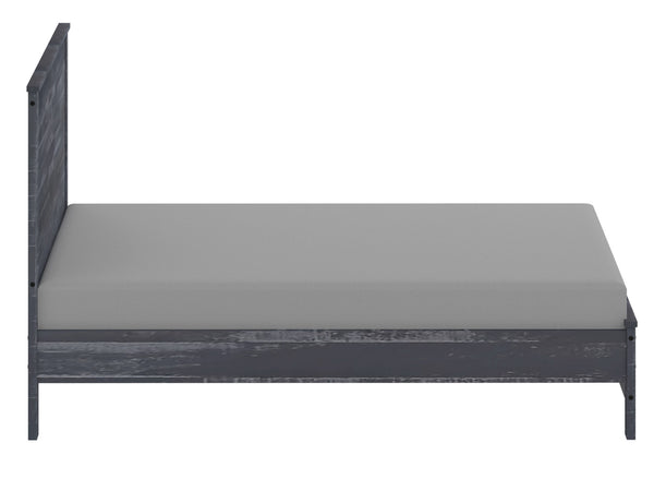 Homeroots Gray Solid Wood Twin Bed Frame Grey Solid Wood 490288