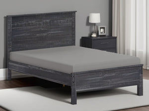 Homeroots Gray Solid Wood Twin Bed Frame Grey Solid Wood 490288