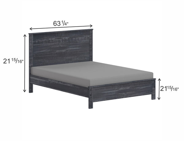 Homeroots Gray Solid Wood Twin Bed Frame Grey Solid Wood 490288