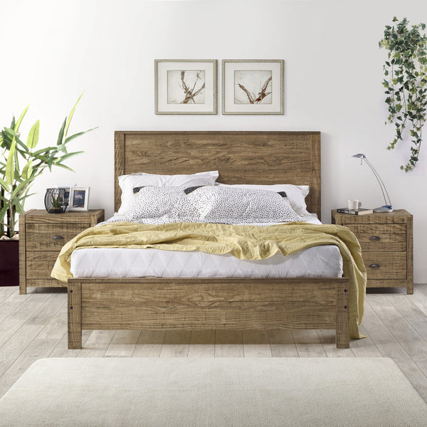 Homeroots Walnut Brown Solid Wood Twin Bed Frame Walnut Solid Wood 490289