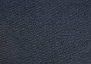 Homeroots 14" Blue Velvet And Gold Round Ottoman   490337