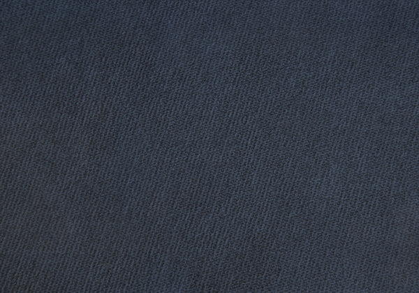 Homeroots 14" Blue Velvet And Gold Round Ottoman   490337