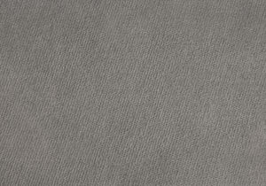 Homeroots 14" Gray Velvet And Gold Round Ottoman   490338