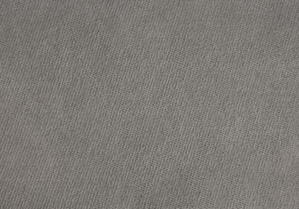 Homeroots 14" Gray Velvet And Gold Round Ottoman   490338