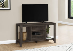 Homeroots 48" Brown Open Shelving Tv Stand  Manufactured Wood 490353