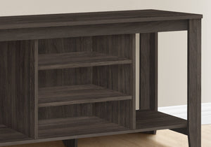 HomeRoots 48" Brown Open Shelving TV Stand for Stylish Organization & Easy Access to Media Devices & Decor 490353