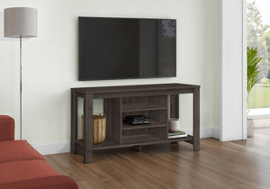 HomeRoots 48" Brown Open Shelving TV Stand for Stylish Organization & Easy Access to Media Devices & Decor 490353