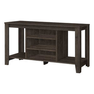 HomeRoots 48" Brown Open Shelving TV Stand for Stylish Organization & Easy Access to Media Devices & Decor 490353