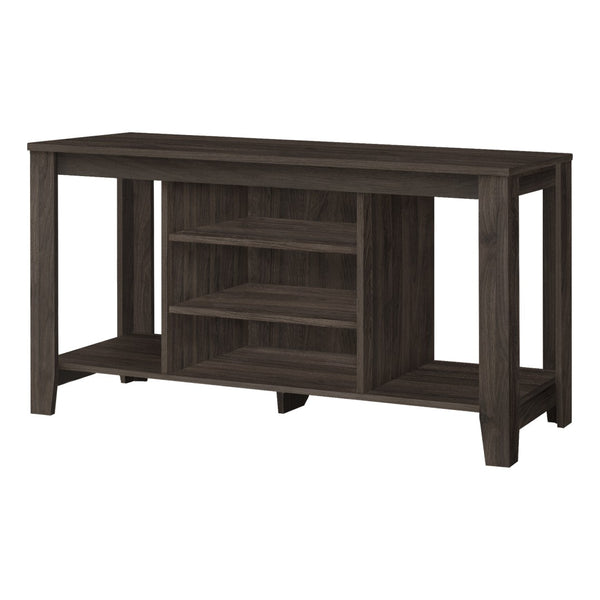 HomeRoots 48" Brown Open Shelving TV Stand for Stylish Organization & Easy Access to Media Devices & Decor 490353