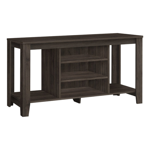 HomeRoots 48" Brown Open Shelving TV Stand for Stylish Organization & Easy Access to Media Devices & Decor 490353