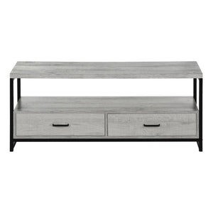 HomeRoots 47" Stylish Gray TV Stand - Modern Media Console with Enclosed Storage, Fits TVs Up to 43" 490361