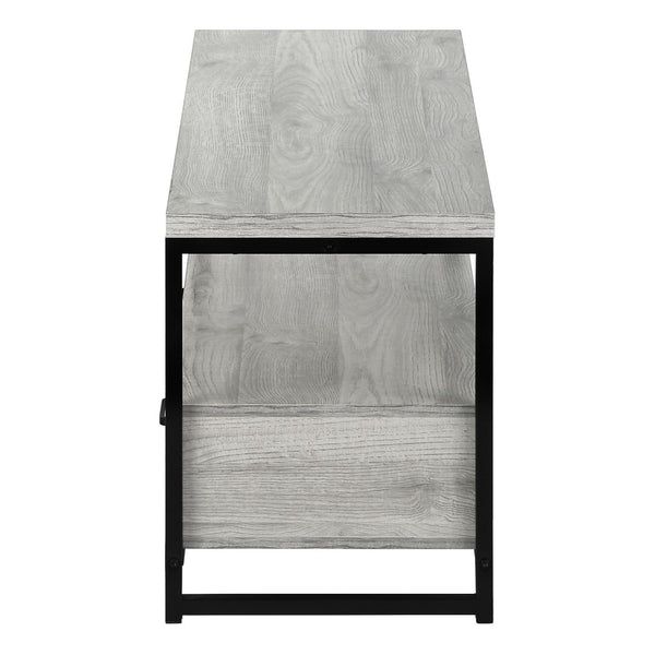 HomeRoots 47" Stylish Gray TV Stand - Modern Media Console with Enclosed Storage, Fits TVs Up to 43" 490361