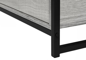 HomeRoots 47" Stylish Gray TV Stand - Modern Media Console with Enclosed Storage, Fits TVs Up to 43" 490361