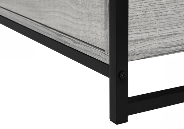 HomeRoots 47" Stylish Gray TV Stand - Modern Media Console with Enclosed Storage, Fits TVs Up to 43" 490361