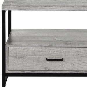 HomeRoots 47" Stylish Gray TV Stand - Modern Media Console with Enclosed Storage, Fits TVs Up to 43" 490361