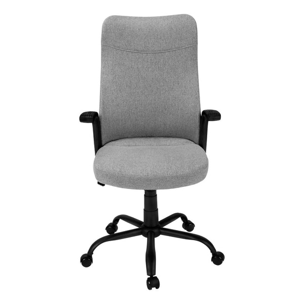 HomeRoots Gray Rolling Drafting Chair - Stylish Comfort with Durable Construction for Home & Office Use 490403