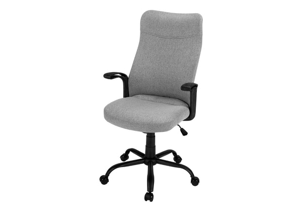 HomeRoots Gray Rolling Drafting Chair - Stylish Comfort with Durable Construction for Home & Office Use 490403