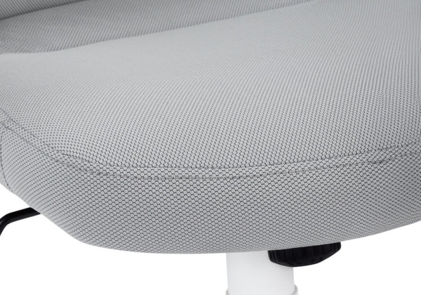 HomeRoots Gray Rolling Drafting Chair - Modern Comfort with Gray Upholstery, Smooth Mobility & Stylish Design! 490405
