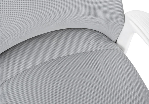 HomeRoots Gray Rolling Drafting Chair - Modern Comfort with Gray Upholstery, Smooth Mobility & Stylish Design! 490405