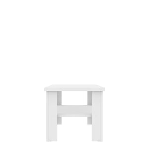 Homeroots 35" White Coffee Table With Shelf   490417