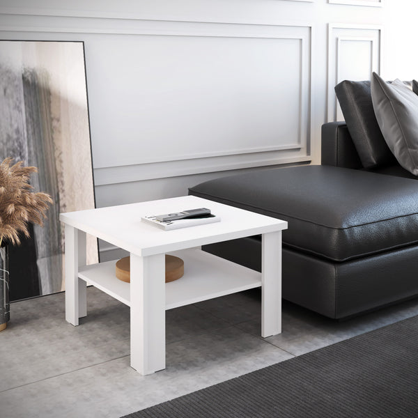 Homeroots 36" White End Table   490418