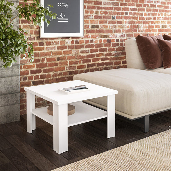 Homeroots 36" White End Table   490418