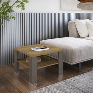 Homeroots 36" Brown And Natural End Table   490419