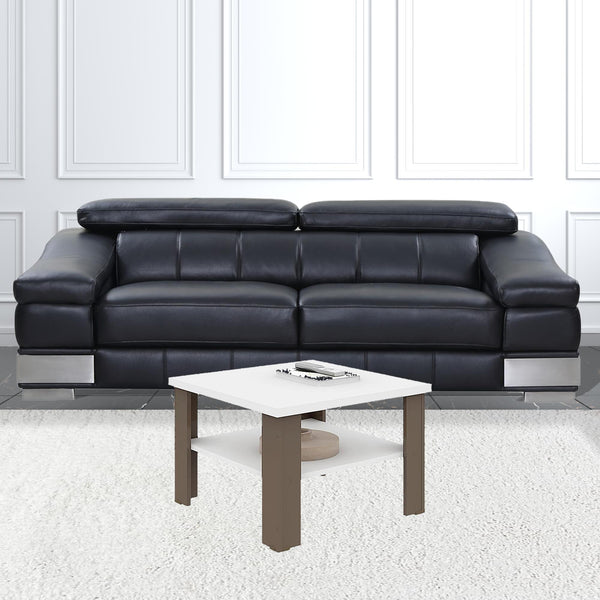 Homeroots 36" Brown And White End Table   490420