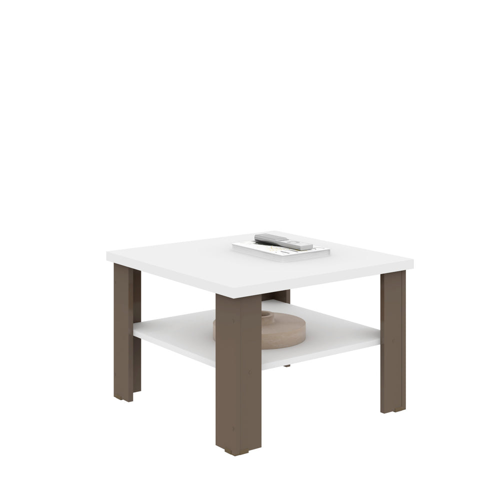 Homeroots 36" Brown And White End Table   490420