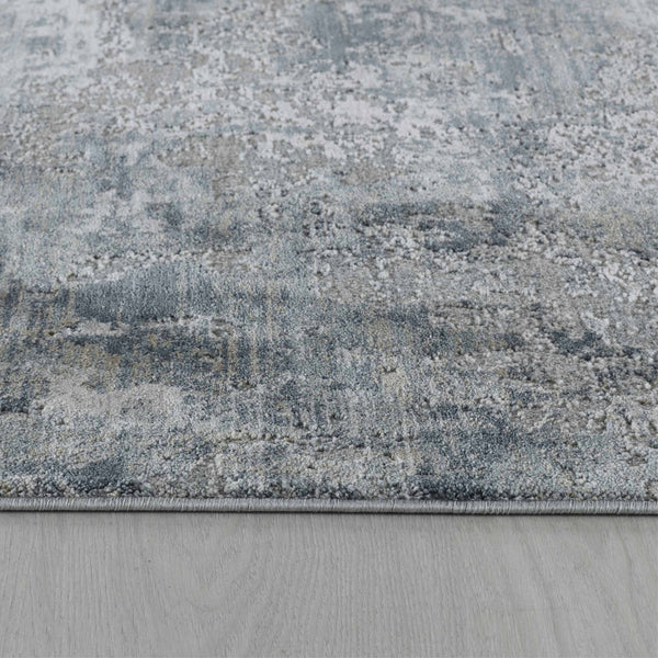 Homeroots 8' X 10' Blue Abstract Power Loom Area Rug  Other Material 490423