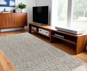 Homeroots 8' X 10' Beige Moroccan Stain Resistant Area Rug  Other Material 490426