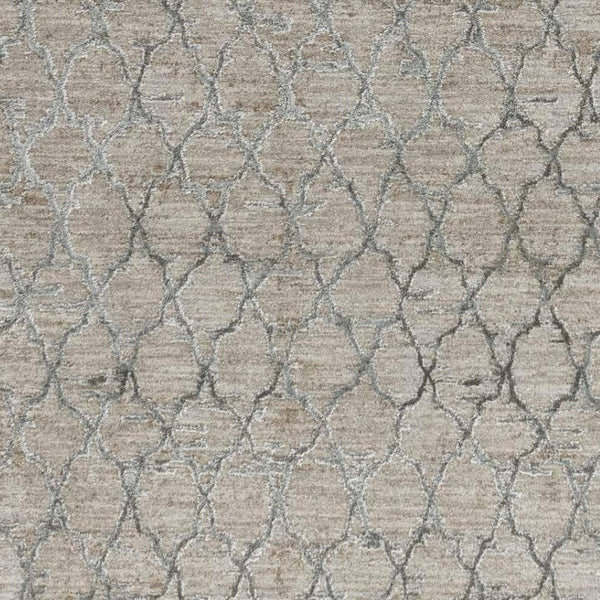 HomeRoots 5' Beige Moroccan Area Rug - Stain Resistant, Durable Design for Living Rooms and Bedrooms 8' X 10' 490426