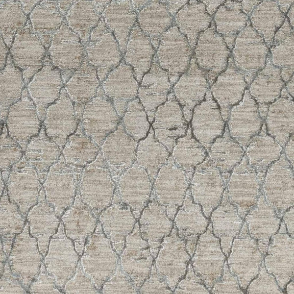 HomeRoots 5' Beige Moroccan Area Rug - Stain Resistant, Durable Design for Living Rooms and Bedrooms 9' X 12' 490427