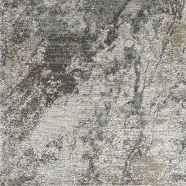HomeRoots 5' Beige Abstract Power Loom Area Rug - Stylish, Durable, Stain-Resistant Décor for Any Room 5' X 7' 490428