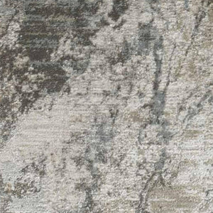 HomeRoots 5' Beige Abstract Power Loom Area Rug - Stylish, Durable, Stain-Resistant Décor for Any Room 5' X 7' 490428