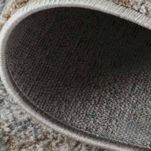 HomeRoots 5' Beige Abstract Power Loom Area Rug - Stylish, Durable, Stain-Resistant Décor for Any Room 8' X 10' 490429