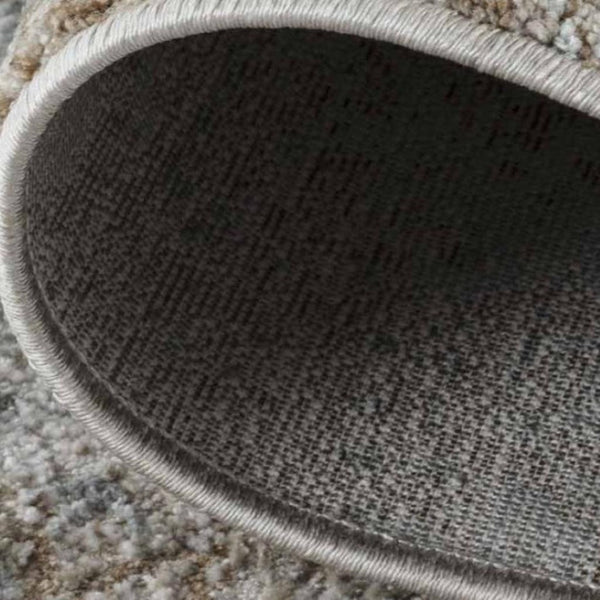 HomeRoots 5' Beige Abstract Power Loom Area Rug - Stylish, Durable, Stain-Resistant Décor for Any Room 8' X 10' 490429