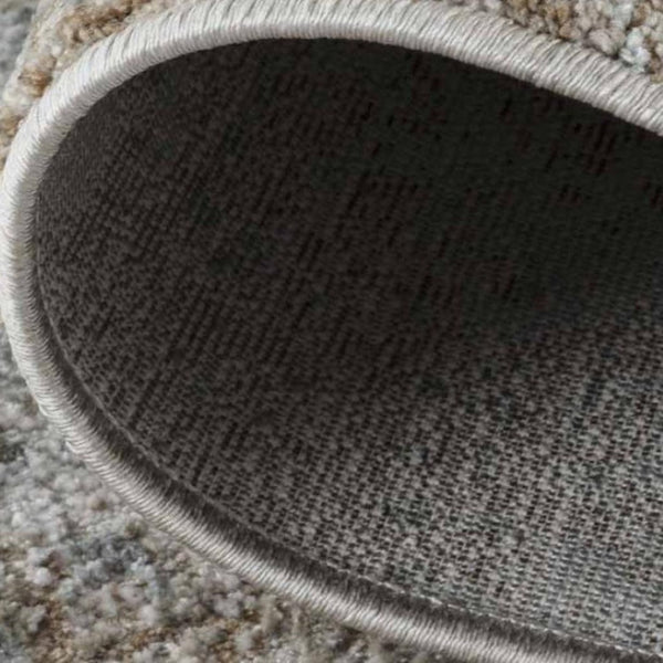 HomeRoots 5' Beige Abstract Power Loom Area Rug - Stylish, Durable, Stain-Resistant Décor for Any Room 8' X 10' 490429