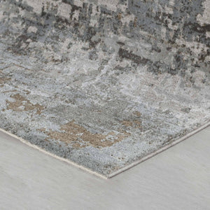 HomeRoots 9' X 12' Beige Abstract Power Loom Area Rug - Modern, Durable, Stain-Resistant for Any Room Style 490430