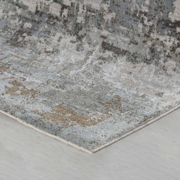 HomeRoots 9' X 12' Beige Abstract Power Loom Area Rug - Modern, Durable, Stain-Resistant for Any Room Style 490430