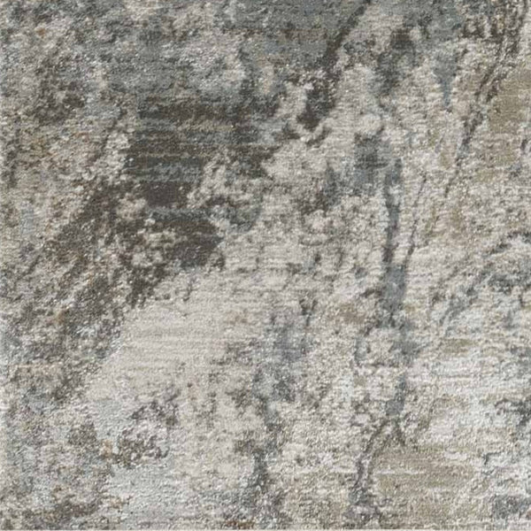 HomeRoots 9' X 12' Beige Abstract Power Loom Area Rug - Modern, Durable, Stain-Resistant for Any Room Style 490430
