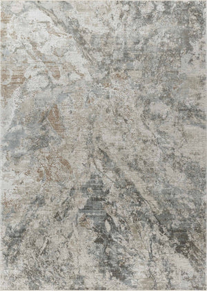 HomeRoots 9' X 12' Beige Abstract Power Loom Area Rug - Modern, Durable, Stain-Resistant for Any Room Style 490430