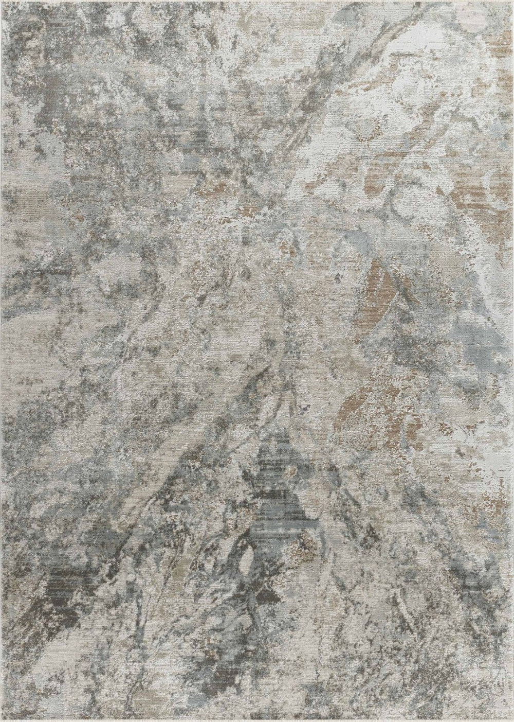 HomeRoots 9' X 12' Beige Abstract Power Loom Area Rug - Modern, Durable, Stain-Resistant for Any Room Style 490430