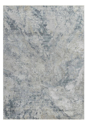 HomeRoots 5' X 8' Blue And Gray Abstract Area Rug - Stylish, Durable, Stain-Resistant for High-Traffic Homes 490431