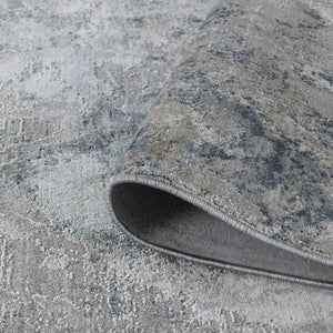 Homeroots 8' X 10' Blue Gray Abstract Power Loom Area Rug  Other Material 490432